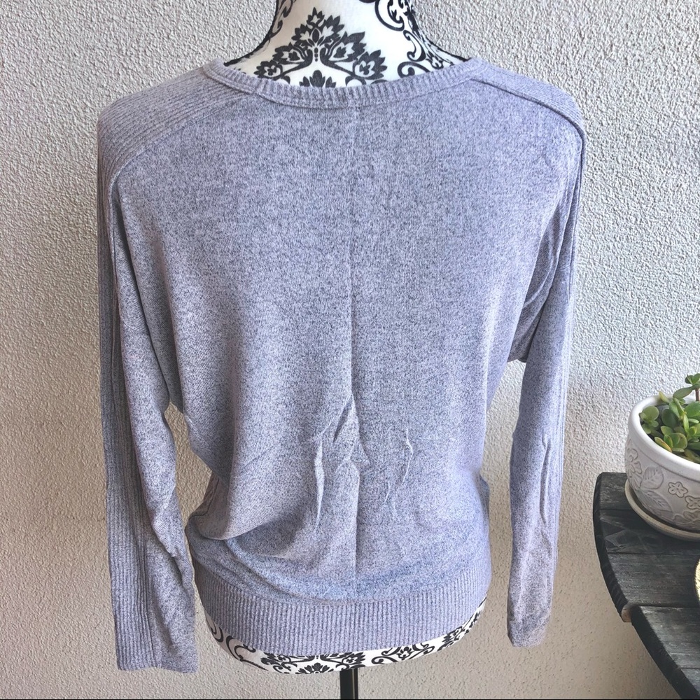 Grey Ribbed Top/ Blouse - Picture 2 of 3